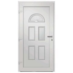 vidaXL Priekinės durys baltos spalvos 88x190cm 279247 цена и информация | Двери со стеклом LIRA, дуб сицилия, ЭКО шпон | pigu.lt