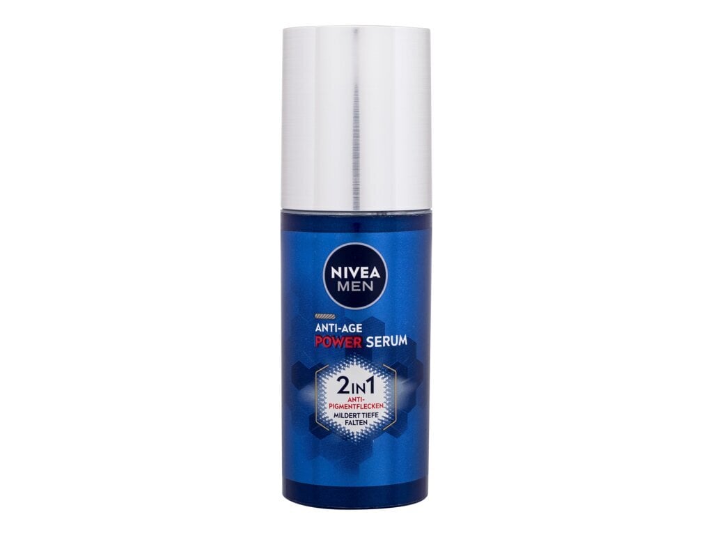 Stangrinantis ir šviesinantis veido serumas Nivea Men Power Anti-Age 2in1 vyrams, 30 ml kaina ir informacija | Veido aliejai, serumai | pigu.lt