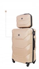 Комплект чемоданов, MEDIUM XL + маленький чемодан, Szampan цена и информация | Чемоданы, дорожные сумки  | pigu.lt