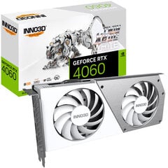 Inno3D GeForce RTX 4060 Twin X2 OC White (N40602-08D6X-173051W) kaina ir informacija | Vaizdo plokštės (GPU) | pigu.lt