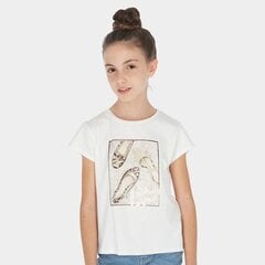 Marškinėliai mergaitėms Mayoral, balti kaina ir informacija | Marškinėliai mergaitėms | pigu.lt