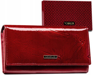 Женский кошелек Cavaldi, из натуральной кожи, красный цена и информация | Женские кошельки, держатели для карточек | pigu.lt