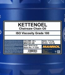 Масло для цепей Mannol 1101 Kettenoel, 20 л цена и информация | Другие масла | pigu.lt