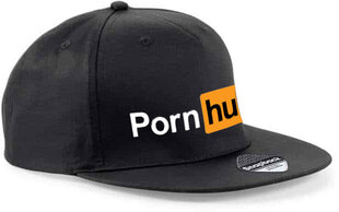 Fullcap kepurė Pornhub PK3018-51773, juoda kaina ir informacija | Vyriški šalikai, kepurės, pirštinės | pigu.lt