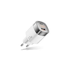 Зарядное устройство GaN USB Type-C, USB Type-A: 33Вт, PPS цена и информация | Зарядные устройства для телефонов | pigu.lt