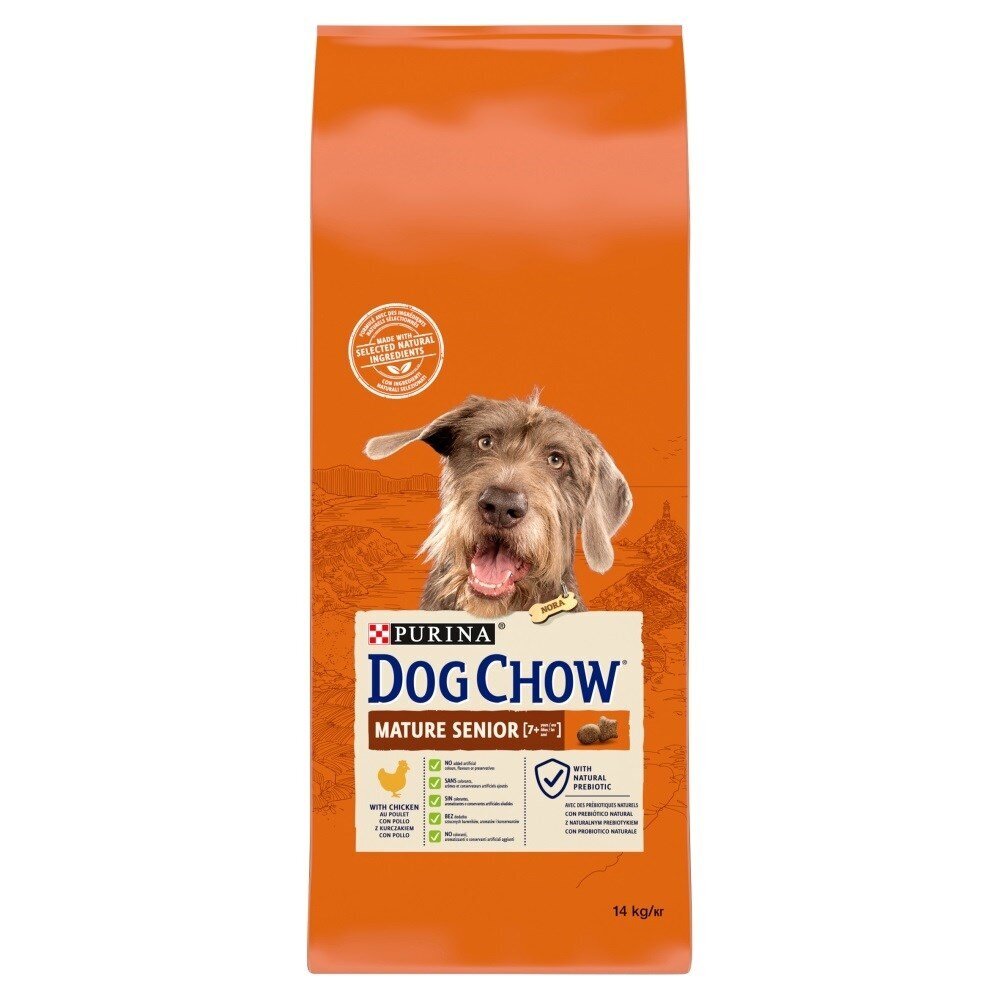 Purina Dog Chow Mature Senior su vištiena, 14 kg цена | pigu.lt