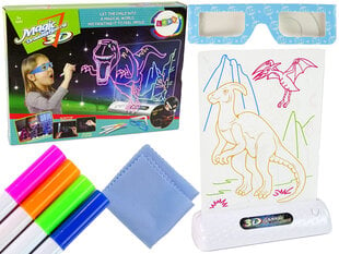 Доска, 3D-альбом для рисования динозавров цена и информация | Развивающие игрушки | pigu.lt