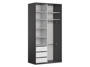 Шкаф BRW Flex, серый/черный цвет цена и информация | Шкафы | pigu.lt