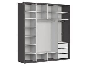 Шкаф BRW Flex, серый/черный цвет цена и информация | Шкафы | pigu.lt