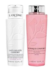 Набор для ухода за лицом Lancome Wash The Day Off: очищающее молочко 400 мл + тонизирующий лосьон 400 мл цена и информация | Средства для очищения лица | pigu.lt