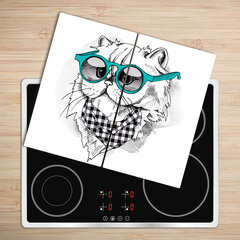 Tulup pjaustymo lentelė Katė su akiniais, 2x30x52 cm kaina ir informacija | Pjaustymo lentelės | pigu.lt