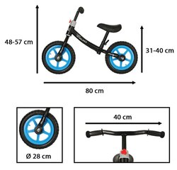 Balansinis pasispiriamas dviratis, juodas цена и информация | Балансировочные велосипеды | pigu.lt