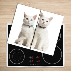 Tulup pjaustymo lentelė Baltos katės, 2x30x52 cm kaina ir informacija | Pjaustymo lentelės | pigu.lt