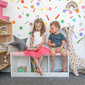 Suoliukas vaikams KiddyMoon, baltas/rožinis kaina ir informacija | Vaikiškos kėdutės ir staliukai | pigu.lt