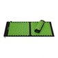 Akupresūrinis masažinis kilimėlis su pagalve, 110x42cm, žalias kaina ir informacija | Masažo reikmenys | pigu.lt