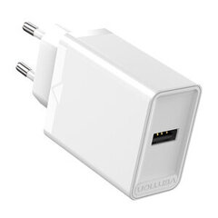 Wall charger EU USB-A Vention FAAW0-EU 12W, 2.4A, (white) цена и информация | Зарядные устройства для телефонов | pigu.lt