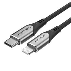 Зарядный кабель USB-C — Lightning Vention, PD 3A, 1.5 м (черный) цена и информация | Кабели для телефонов | pigu.lt