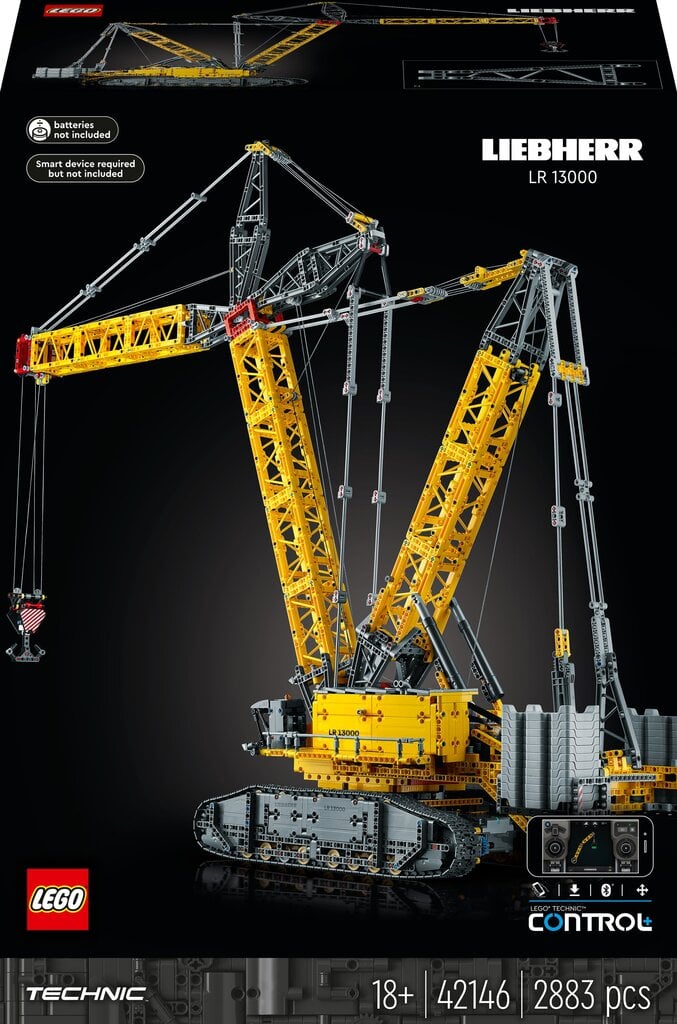 42146 LEGO® Technic Vikšrinis kranas „Liebherr LR 13000“ цена и информация | Konstruktoriai ir kaladėlės | pigu.lt