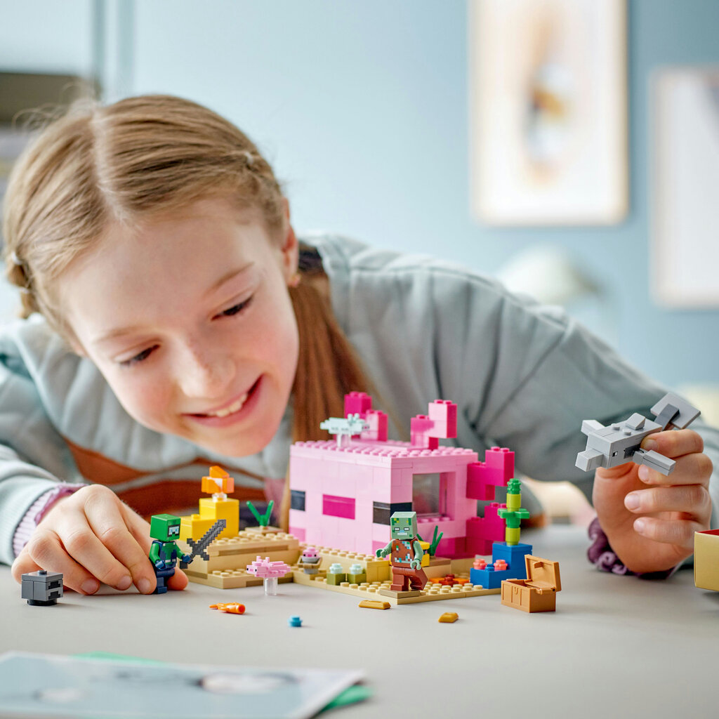 21247 LEGO® Minecraft Aksolotlio namas kaina ir informacija | Konstruktoriai ir kaladėlės | pigu.lt