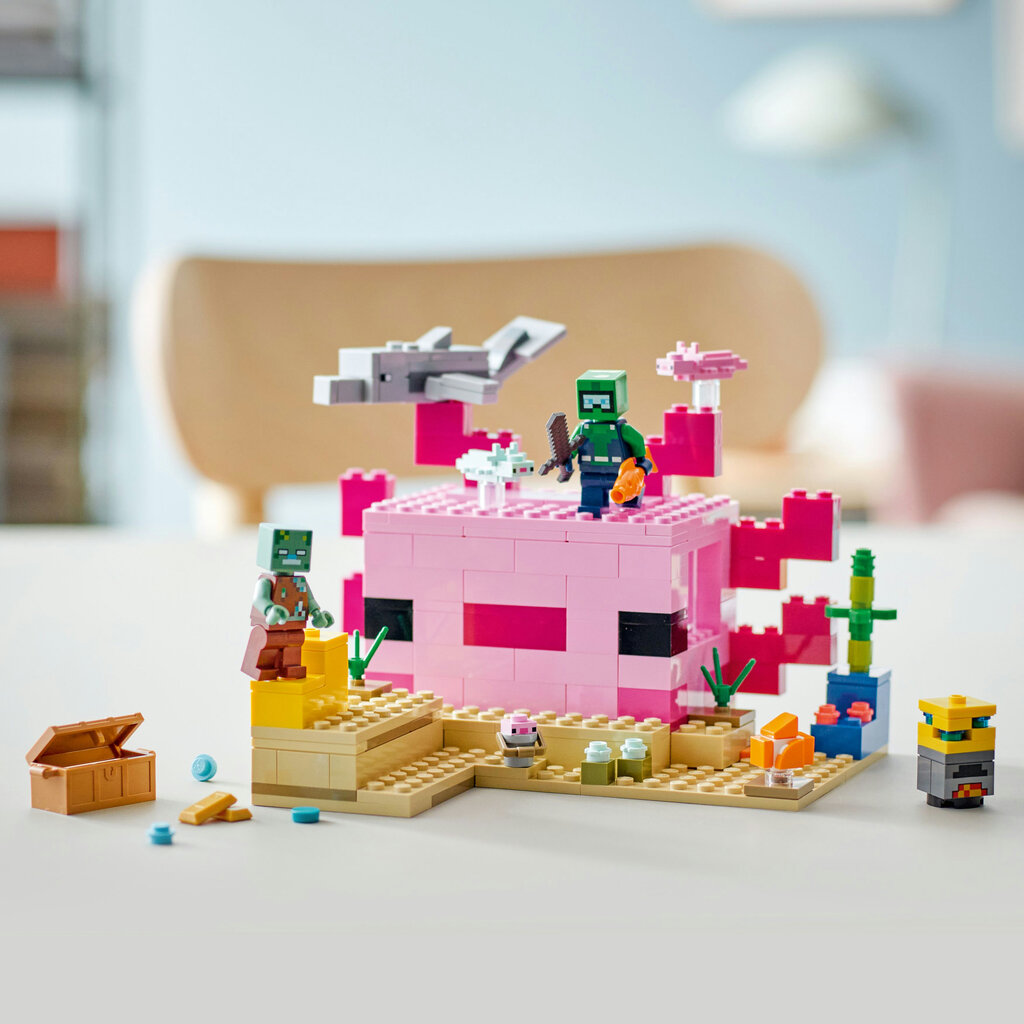 21247 LEGO® Minecraft Aksolotlio namas kaina ir informacija | Konstruktoriai ir kaladėlės | pigu.lt