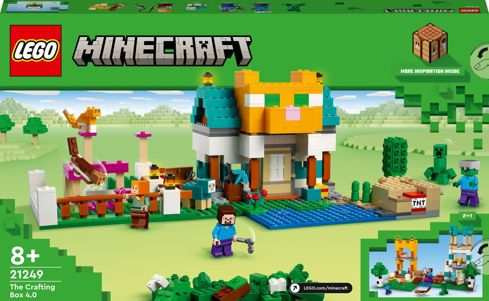 21249 LEGO® Minecraft Meistravimo dėžė 4.0 цена и информация | Konstruktoriai ir kaladėlės | pigu.lt