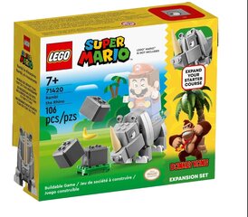 71420 LEGO® Super Mario Raganosio Rambio papildomas rinkinys kaina ir informacija | Konstruktoriai ir kaladėlės | pigu.lt