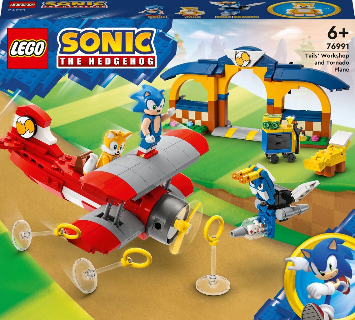 Набор 76991 LEGO® Sonic the Hedgehog Tails Workshop и Tornado Plane цена |  pigu.lt