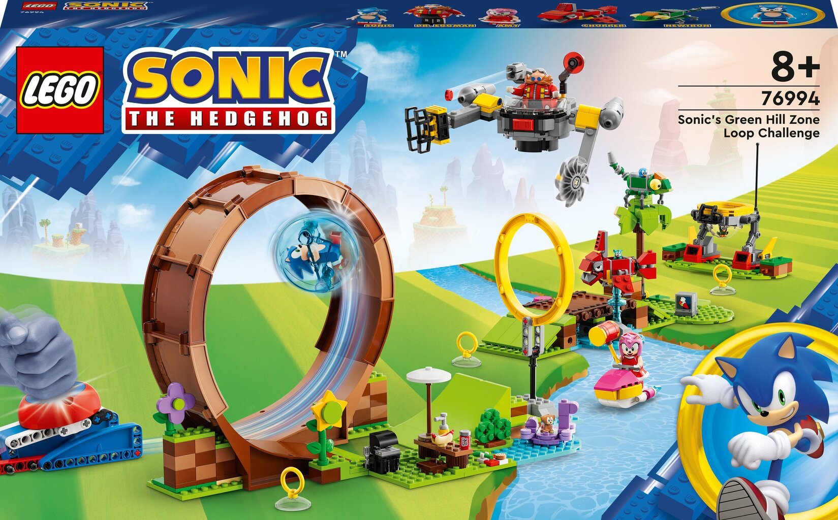 76994 LEGO® Sonic the Hedgehog Sonic Žaliojo kalno zonos kilpos iššūkis цена и информация | Konstruktoriai ir kaladėlės | pigu.lt