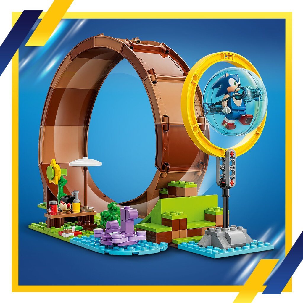 76994 LEGO® Sonic the Hedgehog Sonic Žaliojo kalno zonos kilpos iššūkis цена и информация | Konstruktoriai ir kaladėlės | pigu.lt