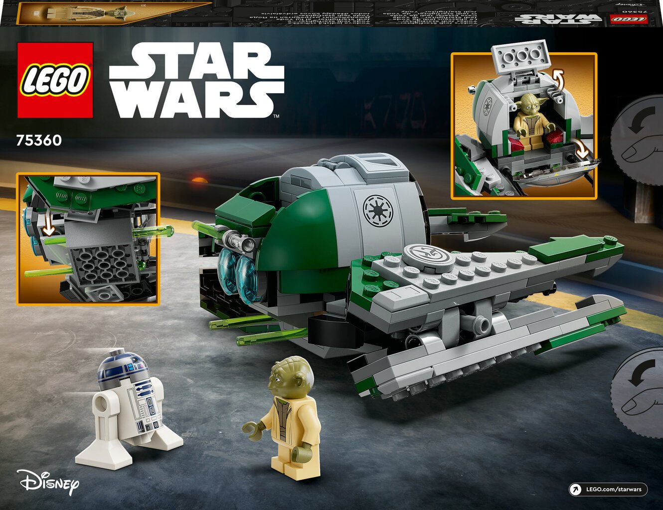 75360 LEGO® Star Wars Jodos džedajų kovos erdvėlaivis kaina ir informacija | Konstruktoriai ir kaladėlės | pigu.lt