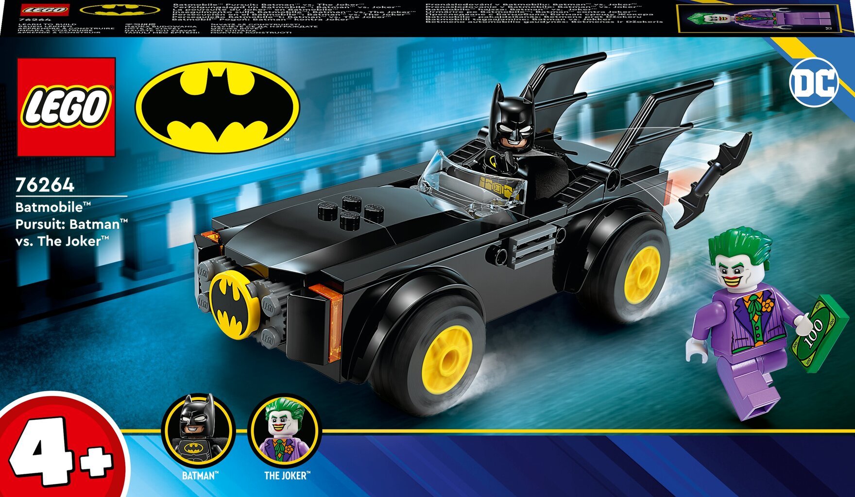 76264 LEGO® DC Batman Betmeno automobilio gaudynės: Betmenas ir Džokeris kaina ir informacija | Konstruktoriai ir kaladėlės | pigu.lt