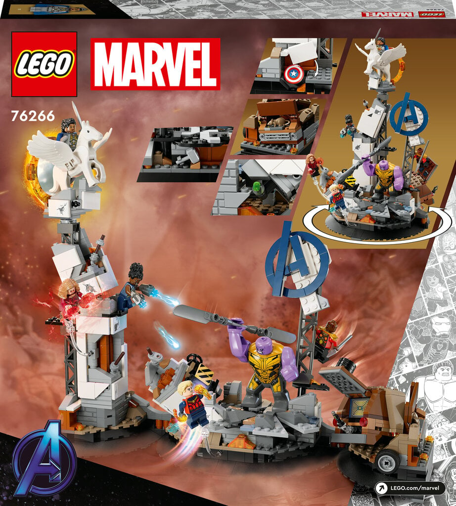 76266 LEGO® Marvel Galutinio mūšio finalas цена и информация | Konstruktoriai ir kaladėlės | pigu.lt