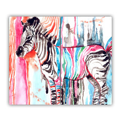 Tulup pjaustymo lentelė Spalvinga zebra, 2x30x52 cm kaina ir informacija | Pjaustymo lentelės | pigu.lt