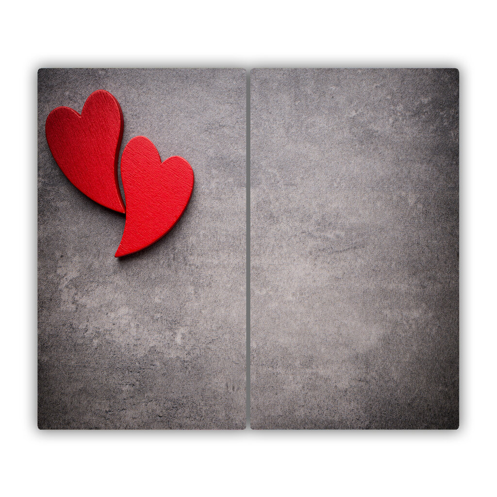 Tulup pjaustymo lentelė Raudona širdis, 2x30x52 cm kaina ir informacija | Pjaustymo lentelės | pigu.lt