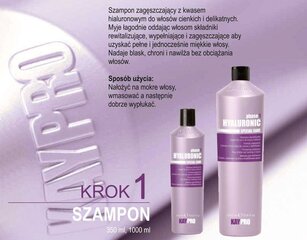 Šampūnas su hialuronu ploniems pažeistiems plaukams Kaypro, 350 ml kaina ir informacija | Šampūnai | pigu.lt