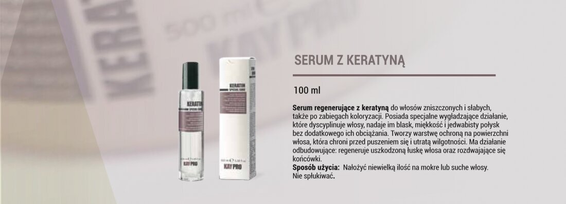 Restruktūrizuojamoji kaukė pažeistiems plaukams su keratinu KayPro, 500 ml kaina ir informacija | Priemonės plaukų stiprinimui | pigu.lt