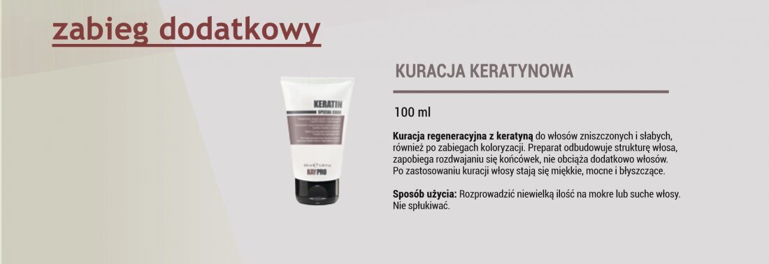 Aerumas su keratinu pažeistiems plaukams KayPro, 100 ml цена и информация | Priemonės plaukų stiprinimui | pigu.lt