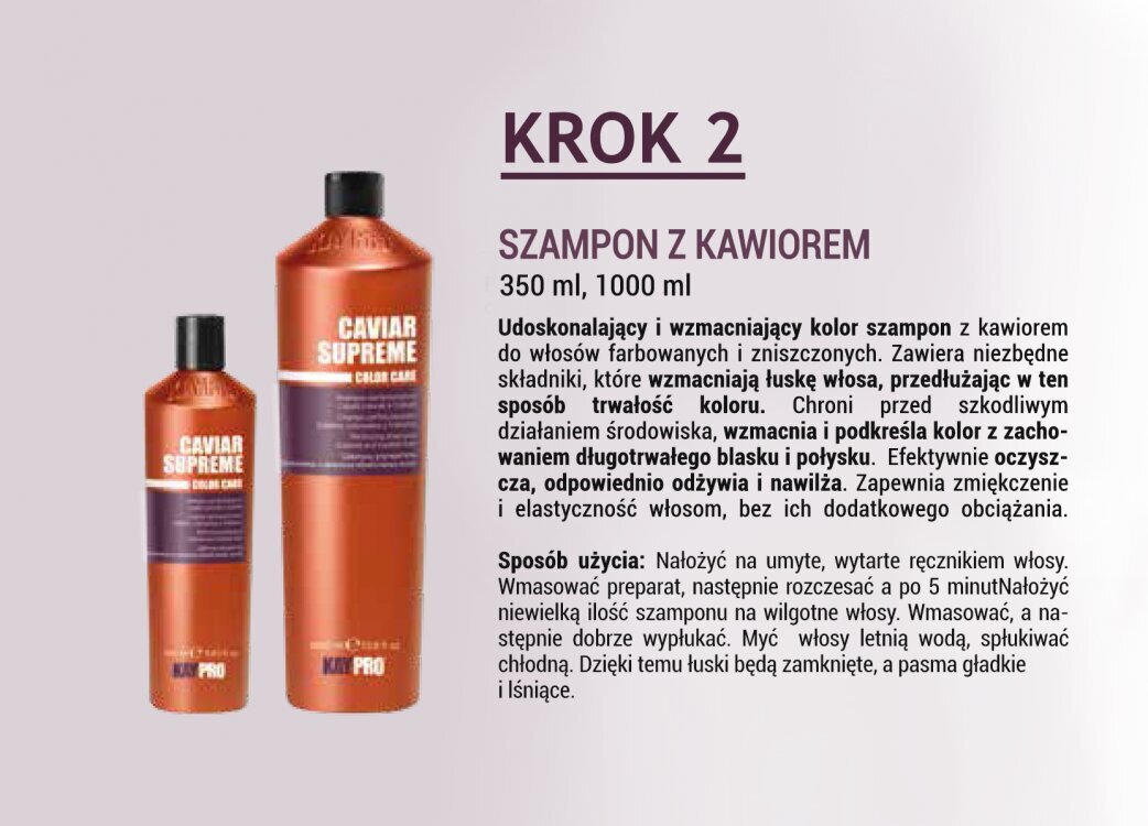 Šampūnas su ikrų ekstraktu dažytiems plaukams KayPro Perfecting, 1000 ml kaina ir informacija | Šampūnai | pigu.lt