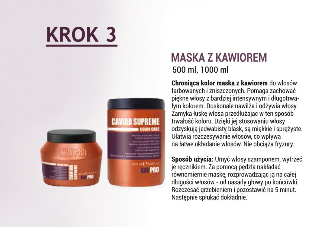 Šampūnas su ikrų ekstraktu dažytiems plaukams KayPro Perfecting, 1000 ml kaina ir informacija | Šampūnai | pigu.lt