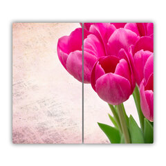 Tulup pjaustymo lentelė Rožinė tulpė, 2x30x52 cm kaina ir informacija | Pjaustymo lentelės | pigu.lt