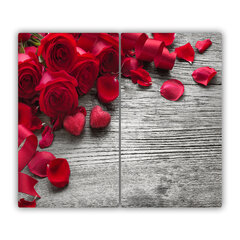 Tulup pjaustymo lentelė Raudonos rožės, 2x30x52 cm kaina ir informacija | Pjaustymo lentelės | pigu.lt