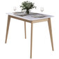 Valgomojo stalas Pegasus 102, rudas/baltas kaina ir informacija | Virtuvės ir valgomojo stalai, staliukai | pigu.lt