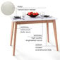 Valgomojo stalas Pegasus 102, rudas/baltas цена и информация | Virtuvės ir valgomojo stalai, staliukai | pigu.lt