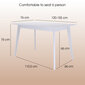 Pailginamas valgomojo stalas Pegasus Plus, baltas kaina ir informacija | Virtuvės ir valgomojo stalai, staliukai | pigu.lt