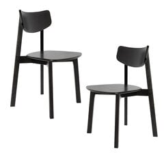 Комплект из двух обеденных стульев Vega , черный цена и информация | Стулья для кухни и столовой | pigu.lt