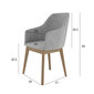2-jų valgomojo kėdžių rinkinys Kaif, pilkas kaina ir informacija | Virtuvės ir valgomojo kėdės | pigu.lt