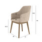 2-jų valgomojo kėdžių rinkinys Kaif, smėlio kaina ir informacija | Virtuvės ir valgomojo kėdės | pigu.lt