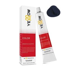 Plaukų dažai Alfaparf Yellow Permanent Coloring Cream Nr. 1.11 mėlyna juoda, 100 ml kaina ir informacija | Plaukų dažai | pigu.lt