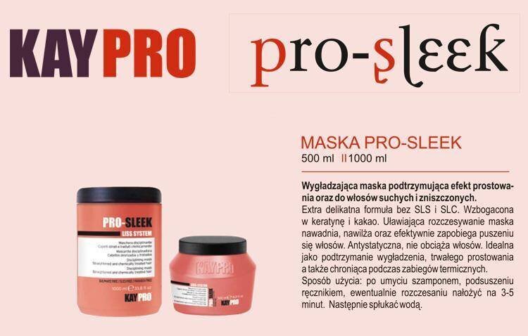 Kaukė ištiesintiems chemiškai apdorotiems plaukams KayPro Disciplining Mask, 1000 ml kaina ir informacija | Priemonės plaukų stiprinimui | pigu.lt