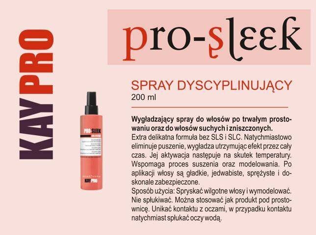 Šampūnas chemiškai apdorotiems plaukams KayPro Disciplining shampoo pro-sleek liss system, 1000 ml цена и информация | Šampūnai | pigu.lt
